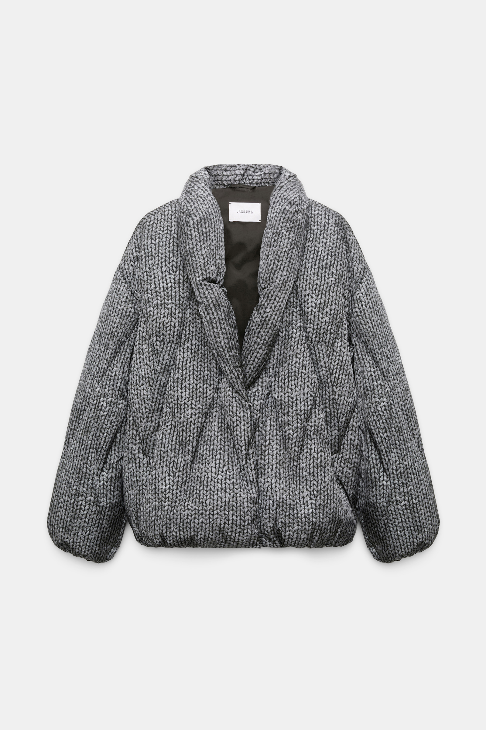 Dorothee Schumacher Printed-Daunenjacke knit print grey Product Front View