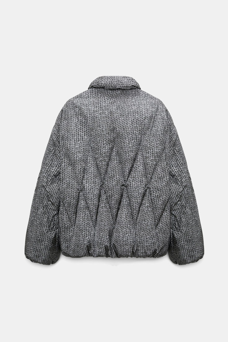 Dorothee Schumacher Printed-Daunenjacke knit print grey Product Detail View