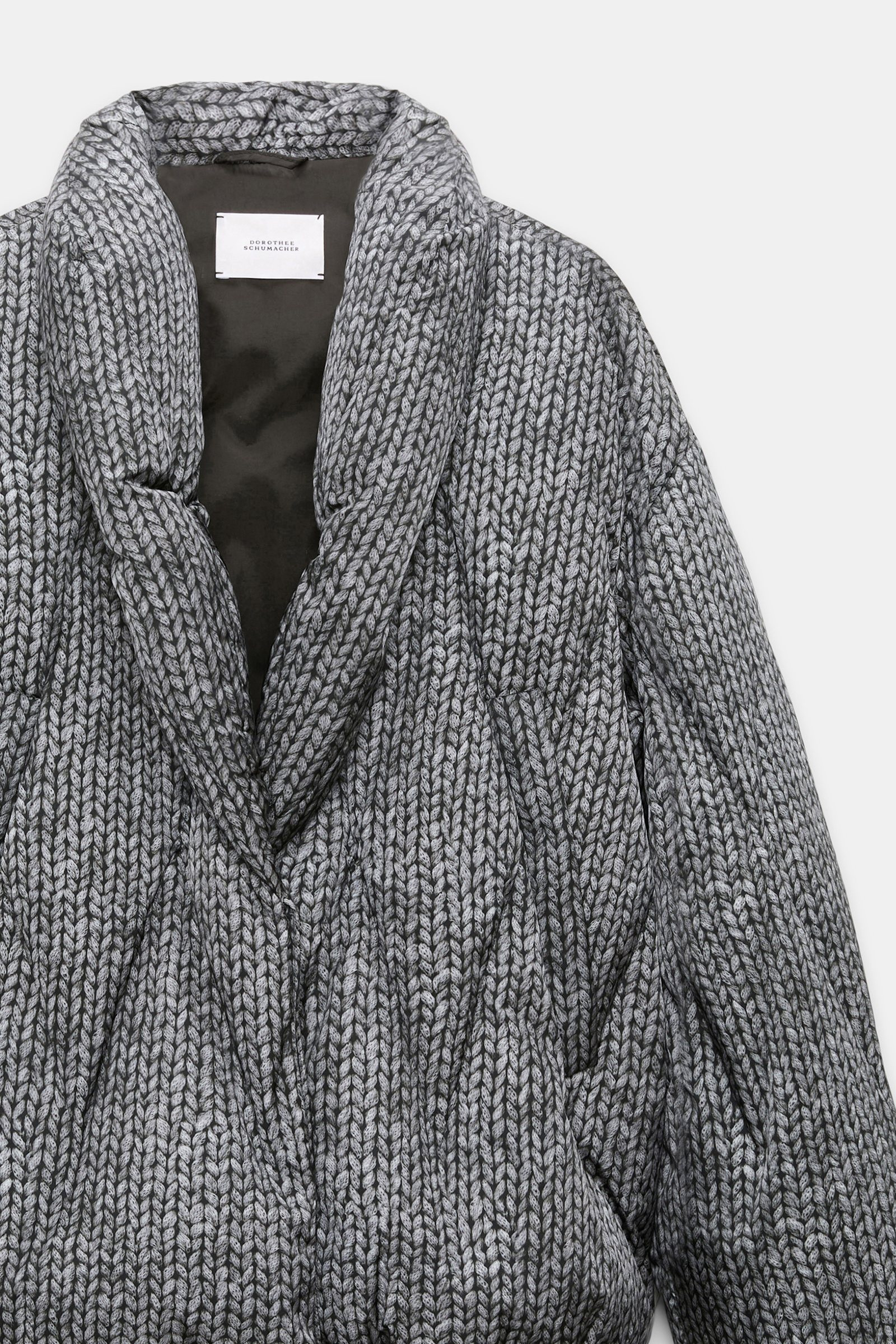 Dorothee Schumacher Printed-Daunenjacke knit print grey Product Detail View