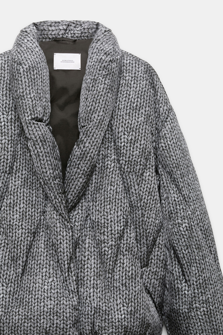 Dorothee Schumacher Printed-Daunenjacke knit print grey Product Detail View
