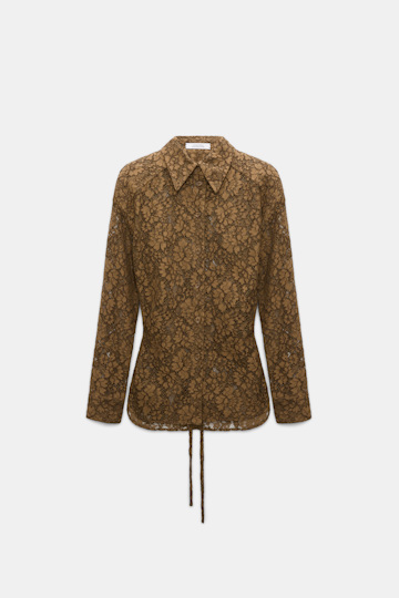 Dorothee Schumacher Guipure lace shirt porcini Product Front View