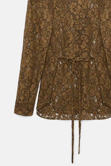Dorothee Schumacher Guipure lace shirt porcini Product Detail View