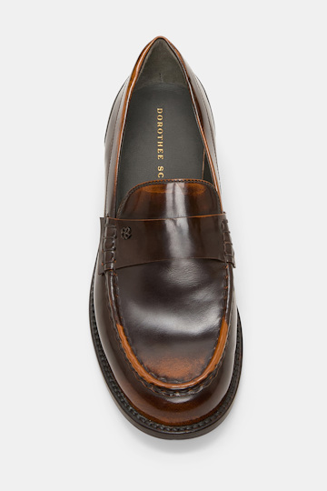 Dorothee Schumacher Brush-off boxcalf loafers brown brush off Model Detail View