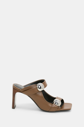Dorothee Schumacher Sandals with oversized studs porcini Product Front View
