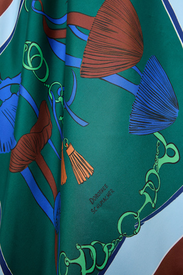 Dorothee Schumacher Printed silk twill scarf colorful ribbon scarf Product Detail View
