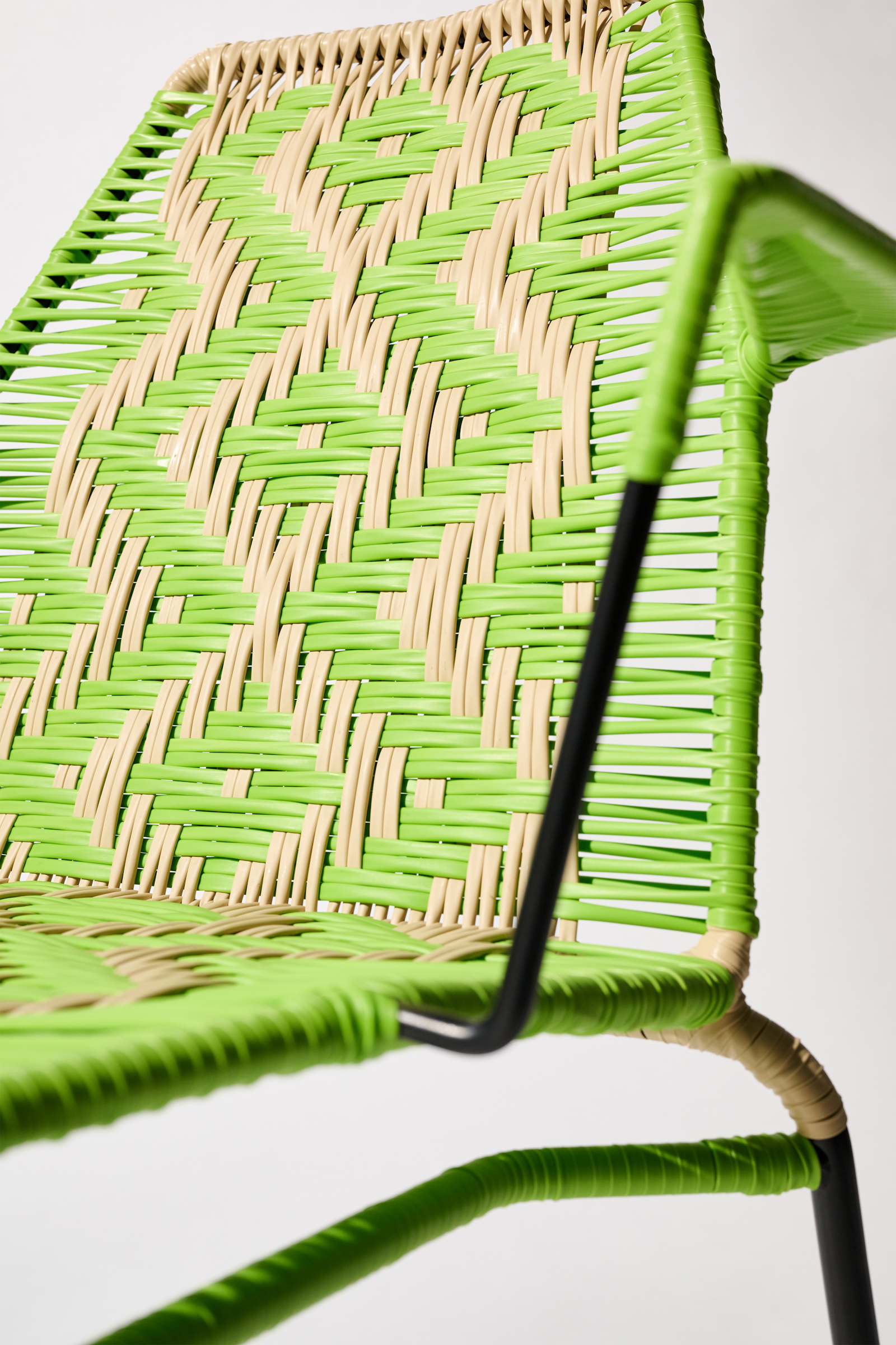 Dorothee Schumacher Handgeflochtener Stuhl verde tropical beige mix