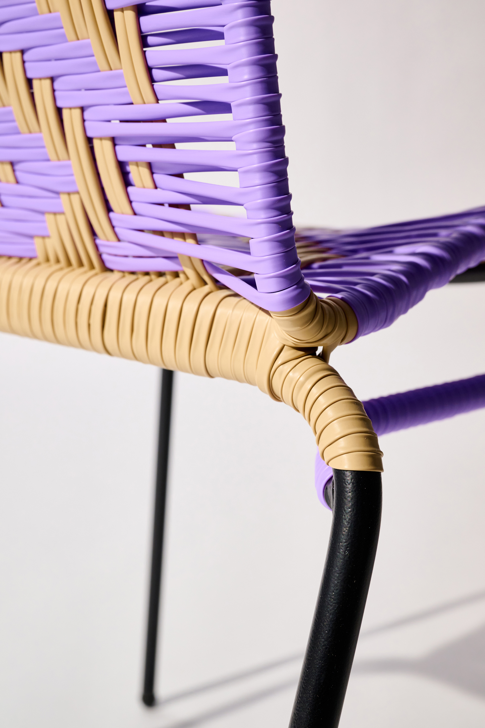 Dorothee Schumacher Handgeflochtener Stuhl lavender beige mix