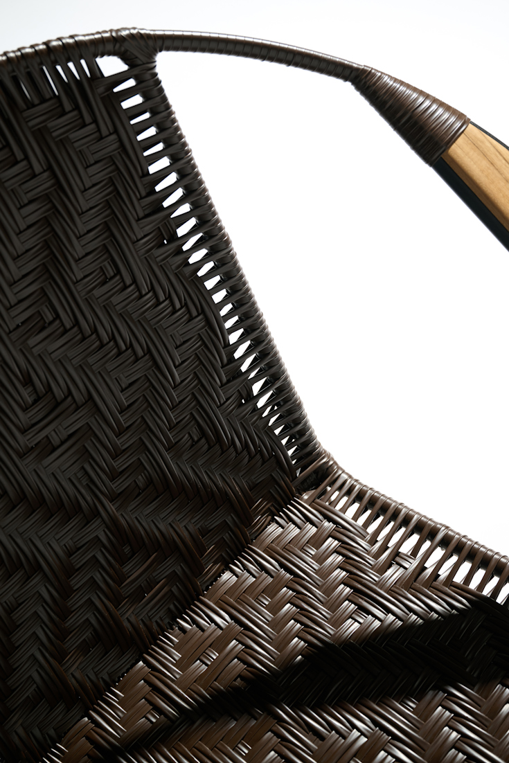 Dorothee Schumacher Handgeflochtener Schaukelstuhl chocolate
