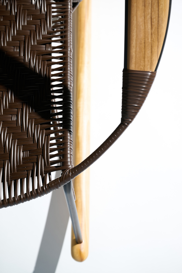 Dorothee Schumacher Handgeflochtener Schaukelstuhl chocolate