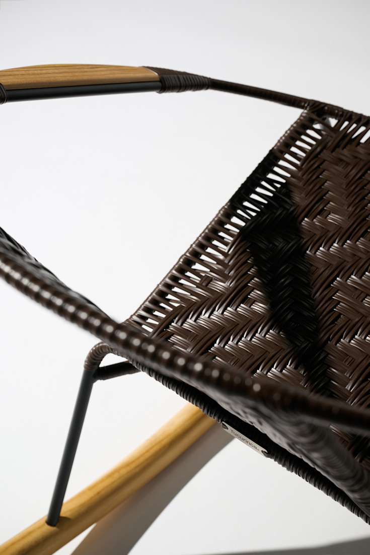 Dorothee Schumacher Handgeflochtener Schaukelstuhl chocolate