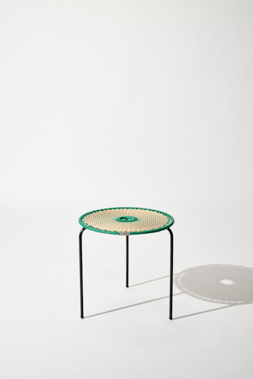 Dorothee Schumacher Handwoven small coffee table verde beige mix