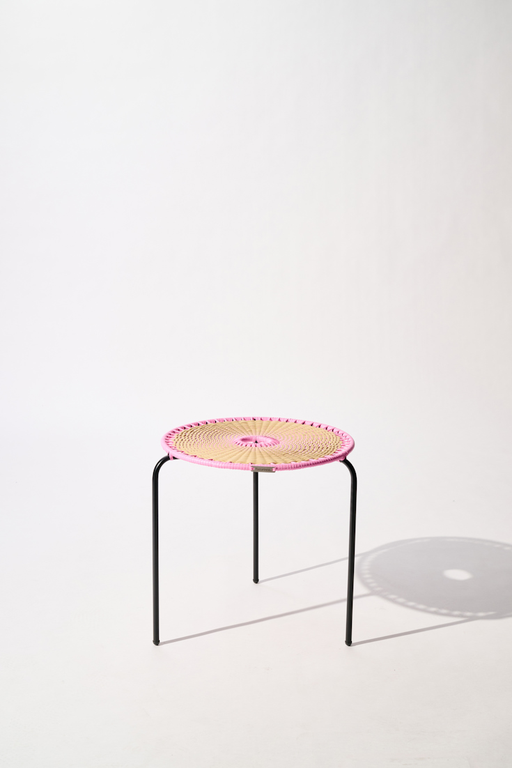 Dorothee Schumacher Kleiner handgeflochtener Coffee Table rosada beige mix