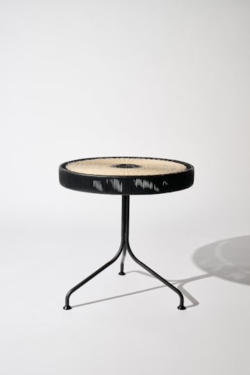 Dorothee Schumacher Handwoven dinner table black beige mix