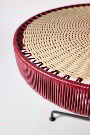 Dorothee Schumacher Handwoven dinner table rojo vino beige mix