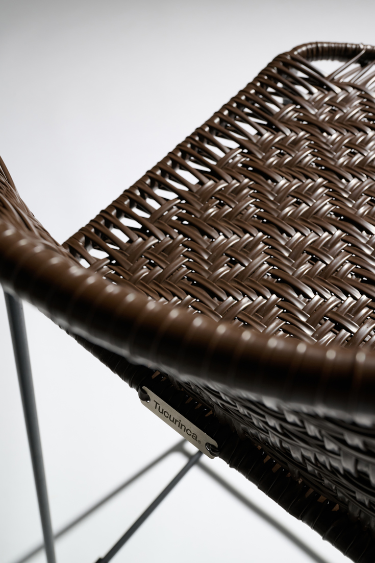 Dorothee Schumacher Handgeflochtener Barstuhl chocolate