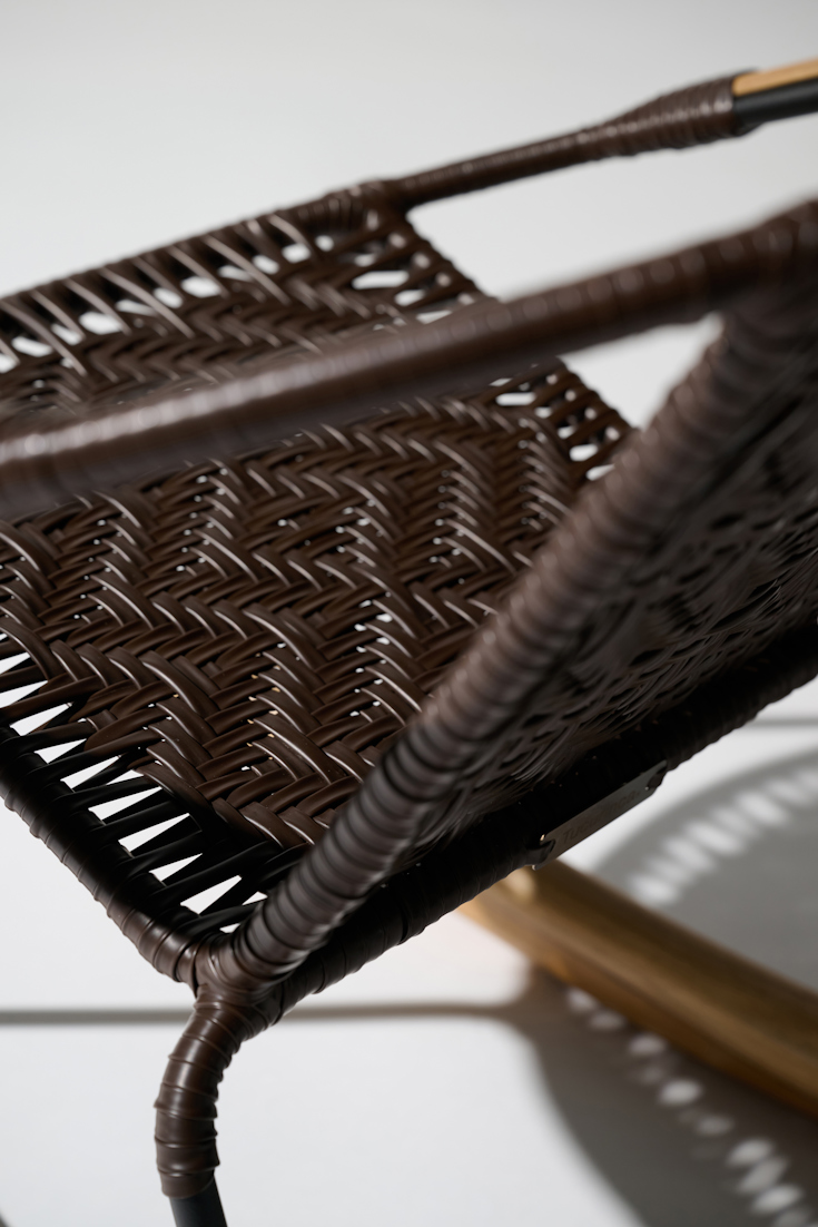 Dorothee Schumacher Handgeflochtener Mini Schaukelstuhl chocolate