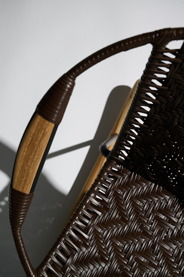 Dorothee Schumacher Handwoven mini rocking chair chocolate