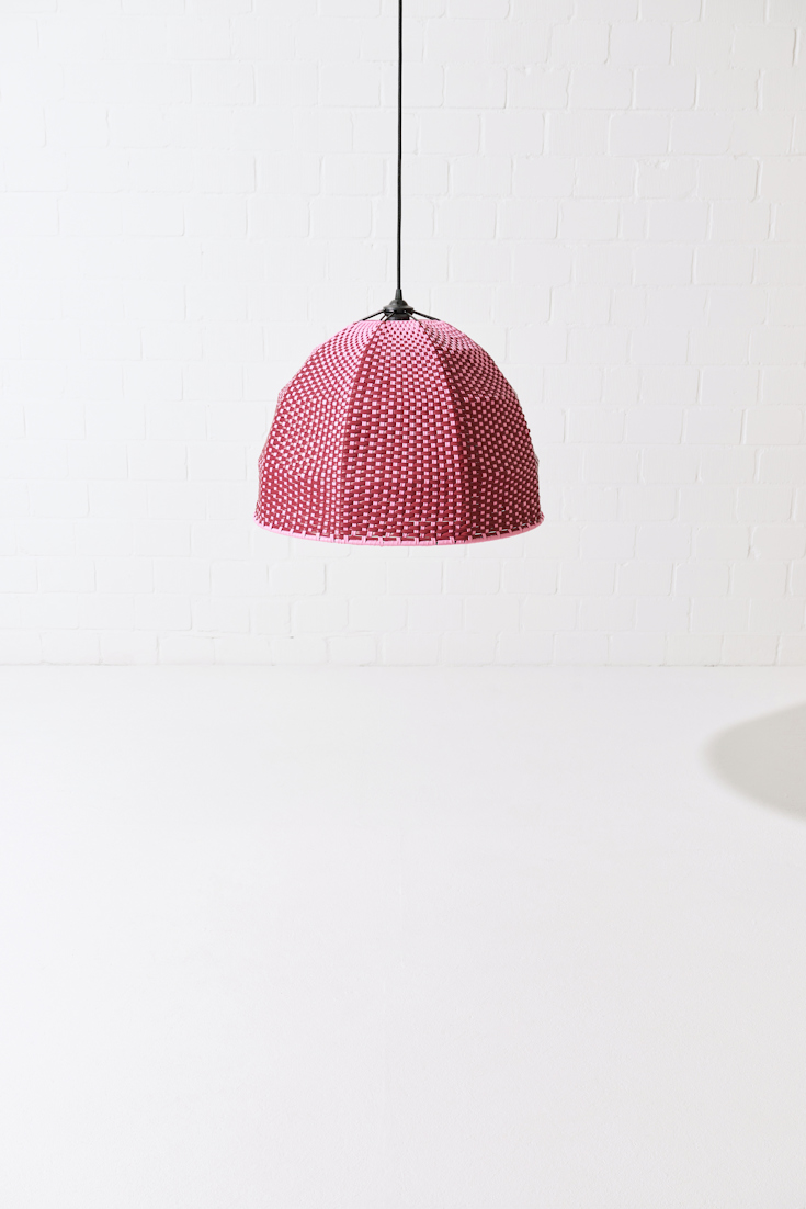 Dorothee Schumacher Handgeflochtener Lampenschirm light rose rojo vino mix