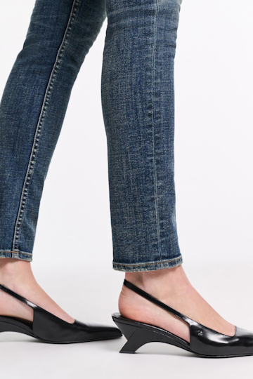 Dorothee Schumacher Slingback graphic contour wedges pure black