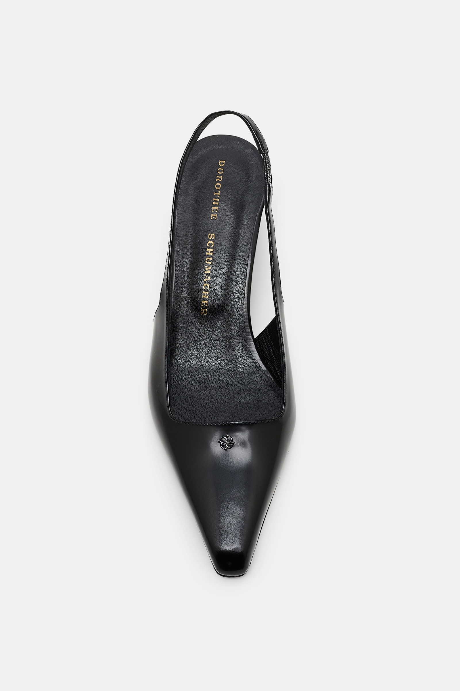 Dorothee Schumacher Slingback graphic contour wedges pure black