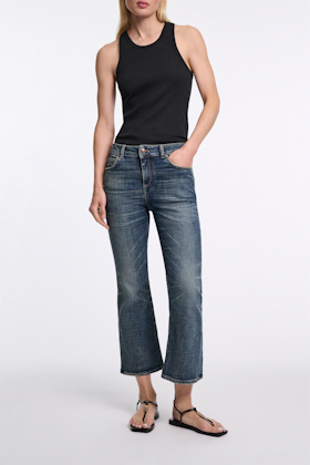 Dorothee Schumacher Patent sandals with signature D-rings pure black