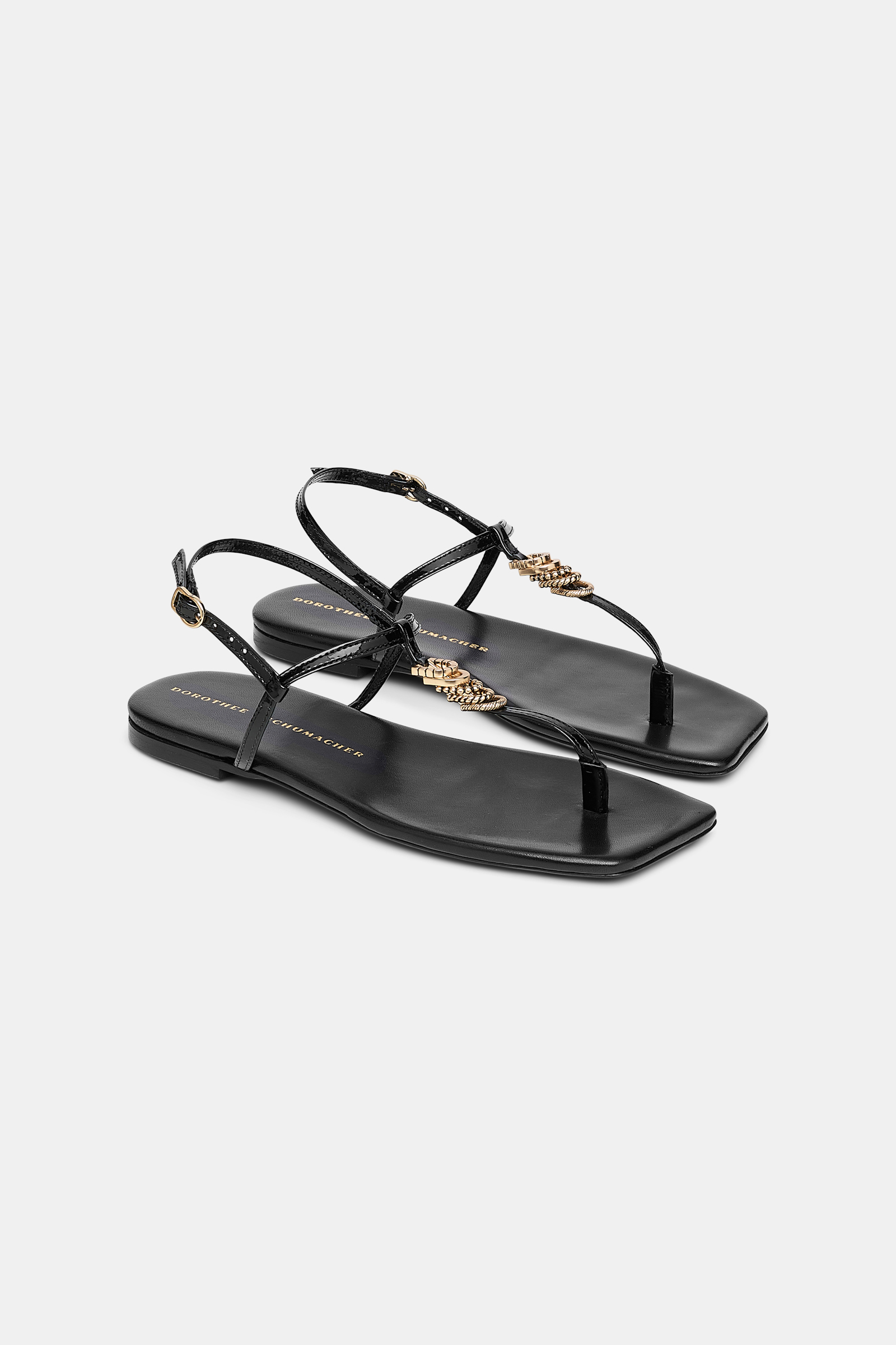 Dorothee Schumacher Sandalen mit D-Rings pure black