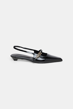 Dorothee Schumacher Flache Slingback-Pumps mit Signature D-Rings pure black