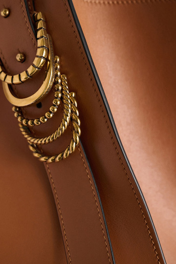 Dorothee Schumacher Tote Bag in soft calf leather with D-ring hardware tan