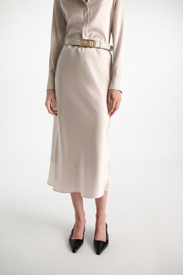 Dorothee Schumacher Gürtel aus weichem Kalbsleder mit D-Rings off white