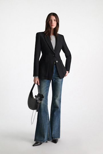 Dorothee Schumacher Handmade leather flower accessory black