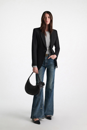 Dorothee Schumacher Handmade leather flower accessory black