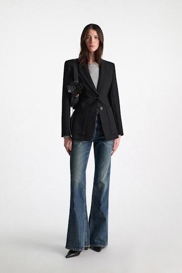 Dorothee Schumacher Handmade leather flower accessory black