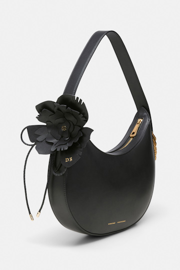 Dorothee Schumacher Handmade leather flower accessory black