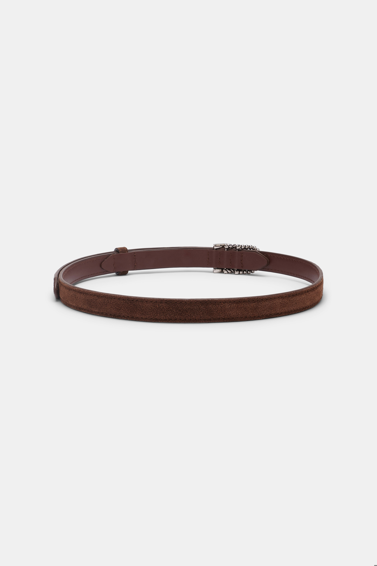 Dorothee Schumacher Gürtel aus Kalbsveloursleder mit D-Rings sequoia Product Detail View