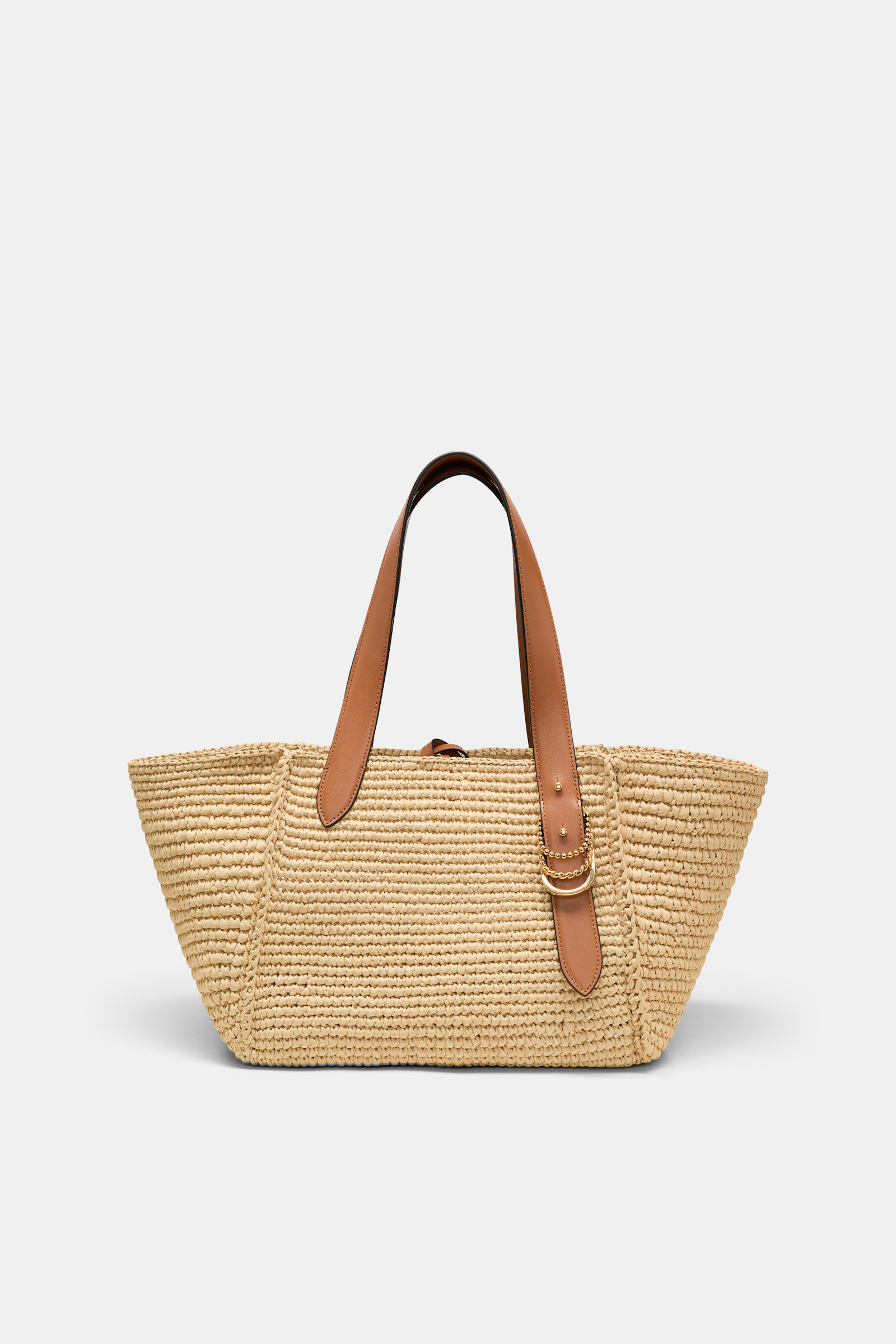 Dorothee Schumacher Tote Bag aus handgehäkeltem Raffia raffia/tan