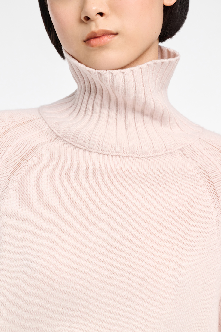 Dorothee Schumacher Rollkragenpullover aus Merino und Kaschmir medium creme