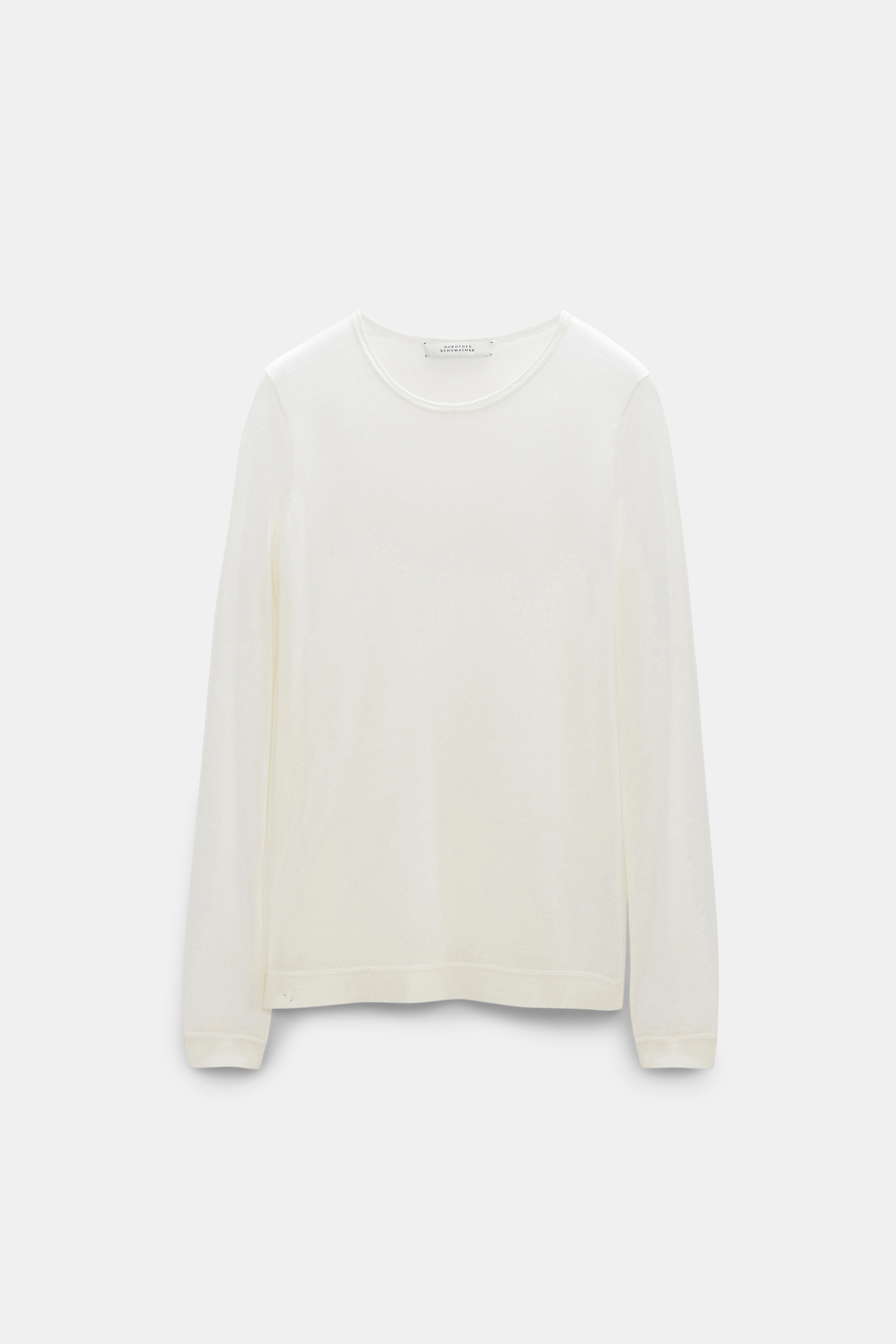 Dorothee Schumacher Rundhalspullover aus Kaschmir camellia white