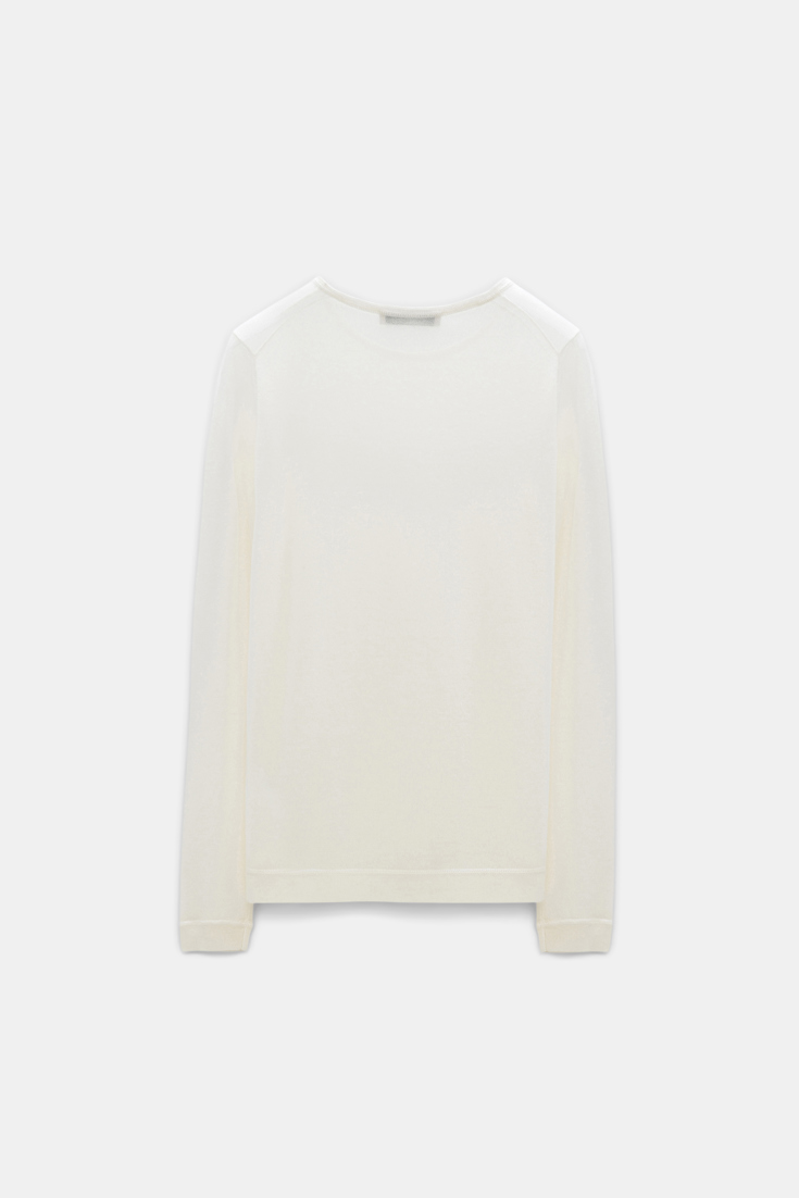 Dorothee Schumacher Rundhalspullover aus Kaschmir camellia white