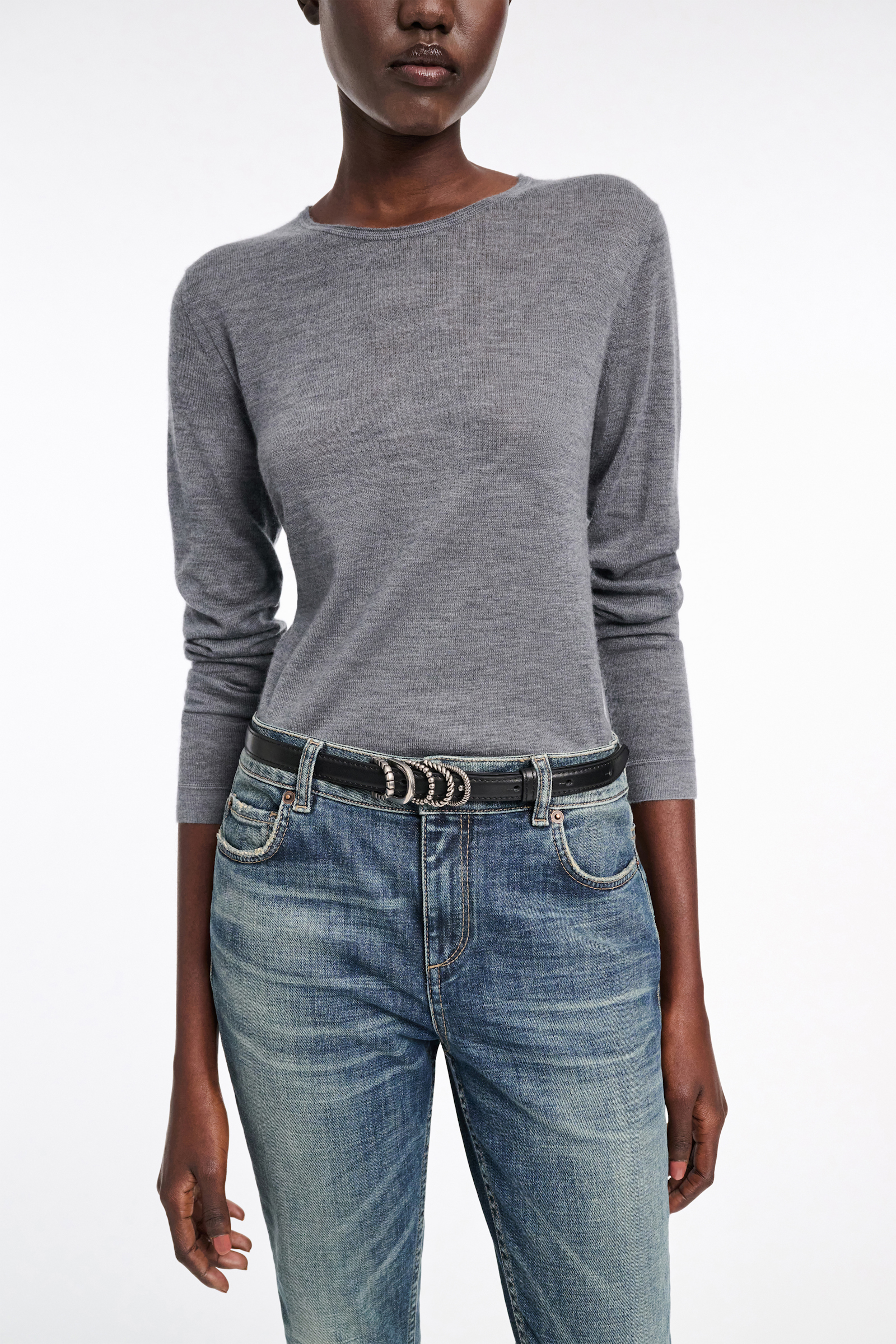 Dorothee Schumacher Rundhalspullover aus Kaschmir basalt grey