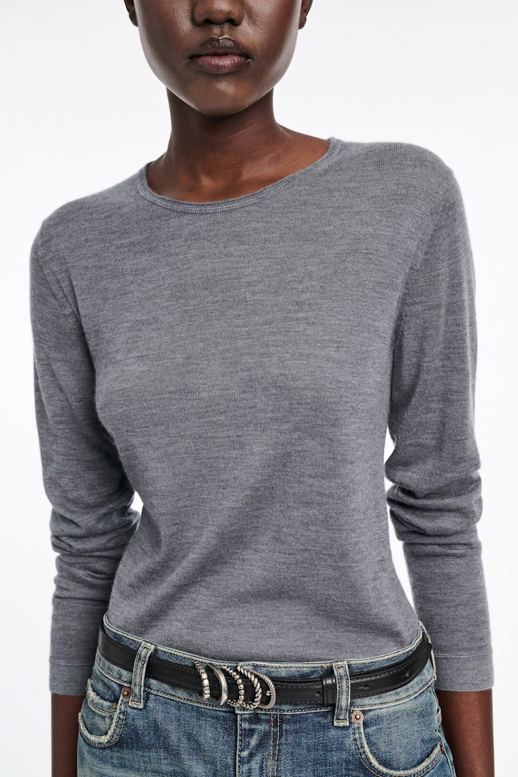Dorothee Schumacher Rundhalspullover aus Kaschmir basalt grey