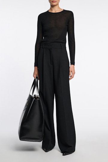 Dorothee Schumacher Rundhalspullover aus Kaschmir pure black