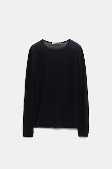 Dorothee Schumacher Rundhalspullover aus Kaschmir pure black
