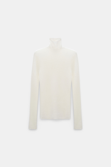 Dorothee Schumacher Seamless turtleneck pullover camellia white