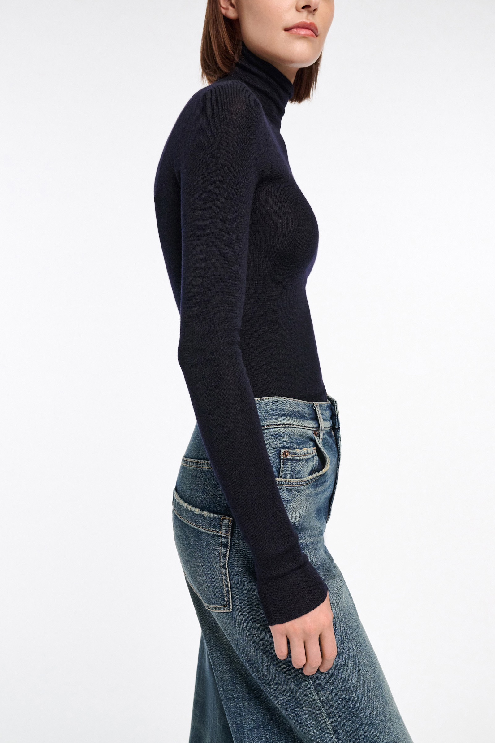 Dorothee Schumacher Rollkragenpullover aus Merino dark navy