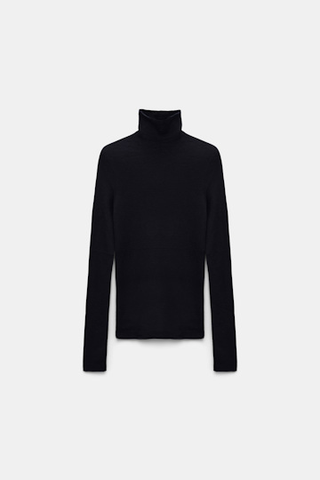 Dorothee Schumacher Seamless turtleneck pullover dark navy