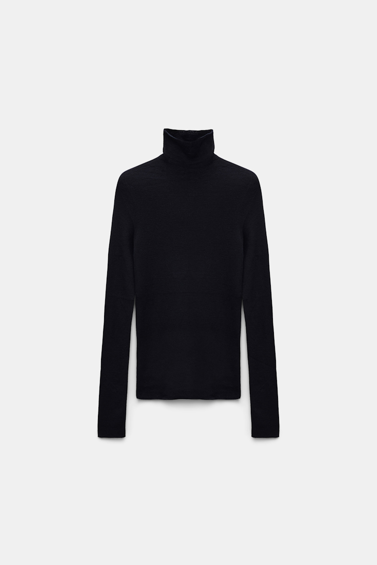 Dorothee Schumacher Rollkragenpullover aus Merino dark navy