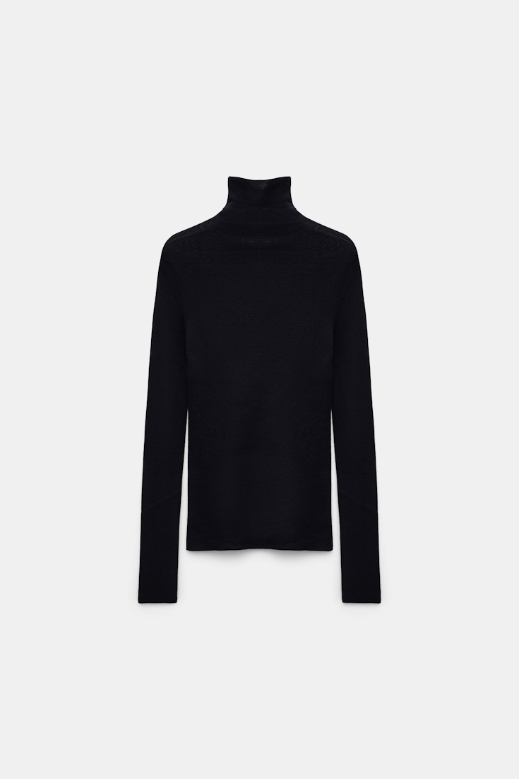 Dorothee Schumacher Rollkragenpullover aus Merino dark navy