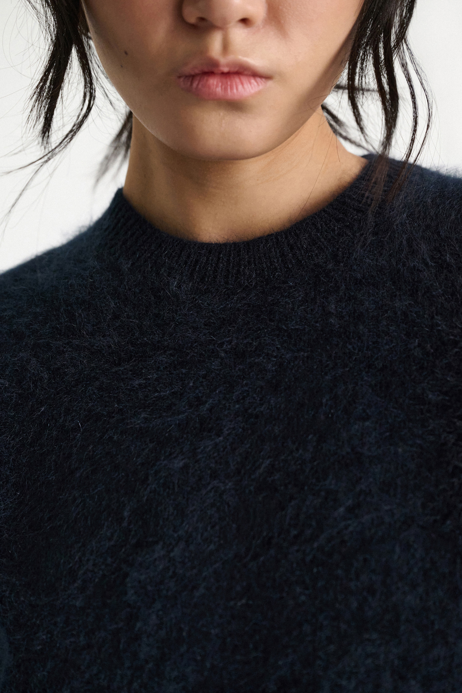 Dorothee Schumacher Merino-cashmere half-sleeve pullover dark navy