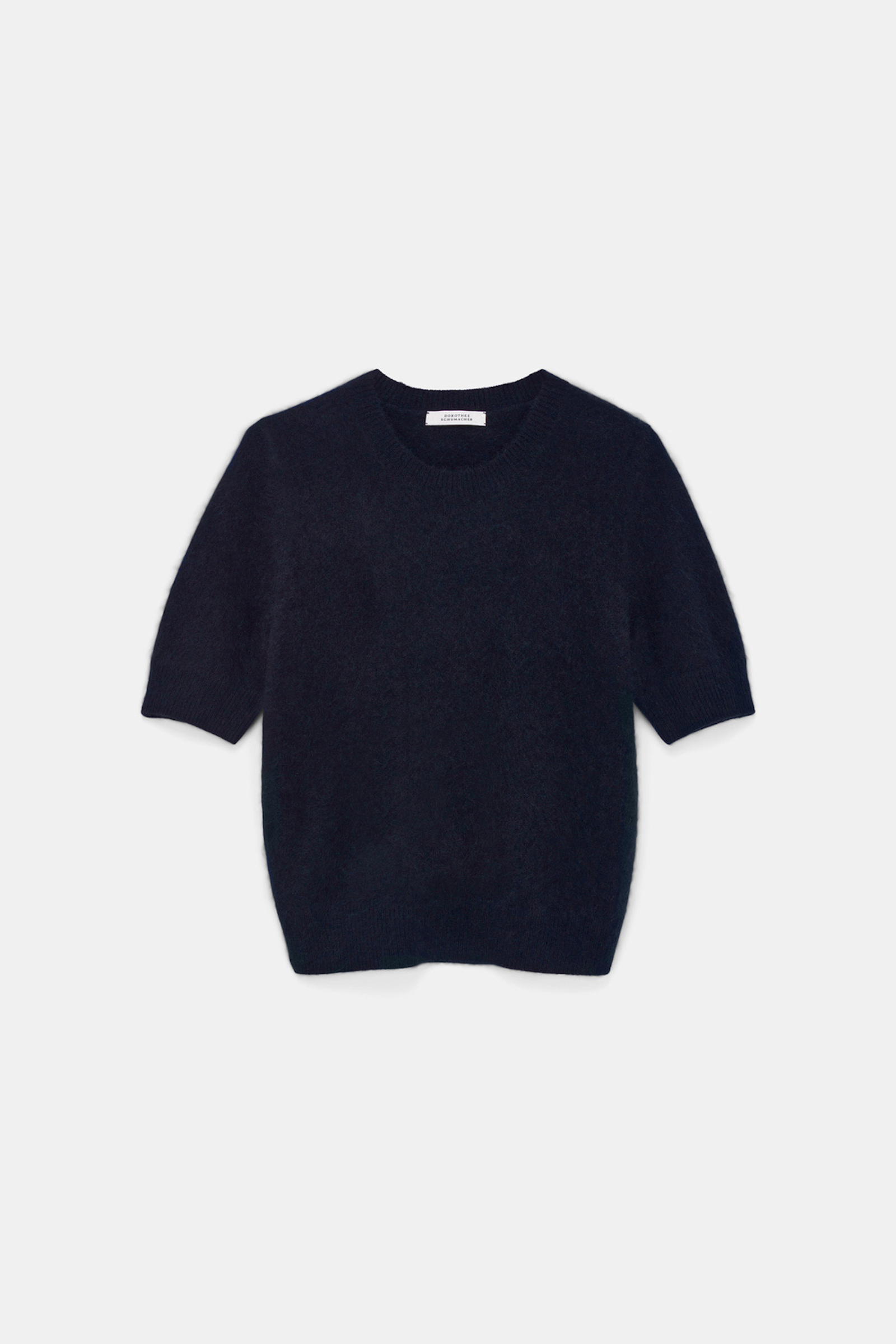 Dorothee Schumacher Merino-cashmere half-sleeve pullover dark navy