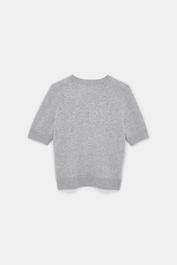 Dorothee Schumacher Merino-cashmere half-sleeve pullover medium grey